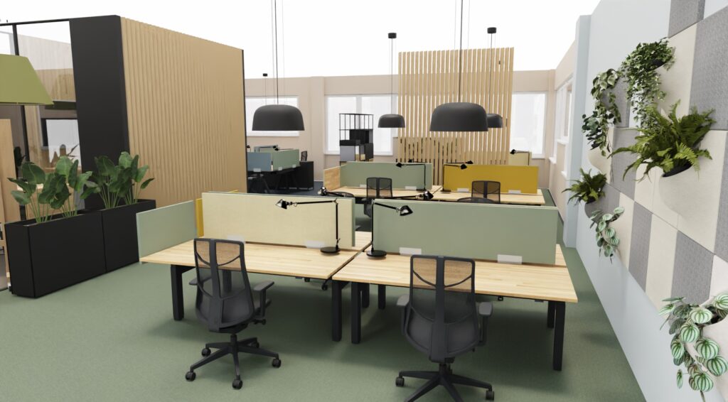 Sauberes Büro nach professioneller Reinigung